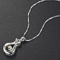 Celeste Dancing Stone Pendant - 925 Sterling Silver