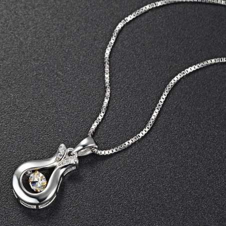 Celeste Dancing Stone Pendant - 925 Sterling Silver
