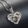 Crystal Heart Pendant 925 Sterling Silver