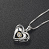 Crystal Heart Pendant 925 Sterling Silver