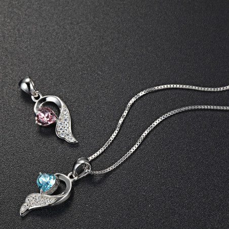 Angel's Embrace Necklace - Sterling Silver 925