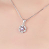 Amethyst Flower Halo Pendant - 925 Sterling Silver