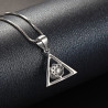 Geometric Pearl Triangle Necklace - 925 Sterling Silver