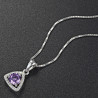 Royal Tri Halo Pendant - Sterling Silver 925