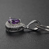 Royal Tri Halo Pendant - Sterling Silver 925
