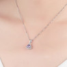 Royal Tri Halo Pendant - Sterling Silver 925