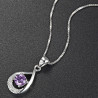 Violet Swirl Pave Pendant - 925 Sterling Silver