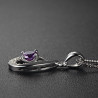 Violet Swirl Pave Pendant - 925 Sterling Silver