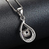 Violet Swirl Pave Pendant - 925 Sterling Silver