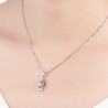 Violet Swirl Pave Pendant - 925 Sterling Silver