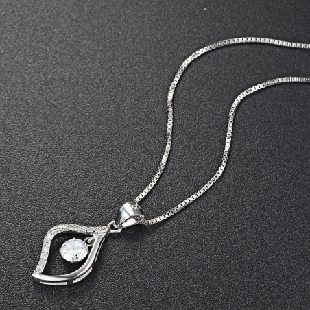 Eternal Teardrop Pendant - Sterling Silver 925