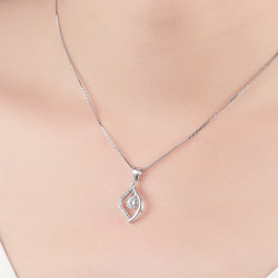 Eternal Teardrop Pendant - Sterling Silver 925