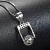 Minimal Pearl Bar Pendant - 925 Sterling Silver