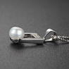 Minimal Pearl Bar Pendant - 925 Sterling Silver