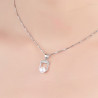 Minimal Pearl Bar Pendant - 925 Sterling Silver